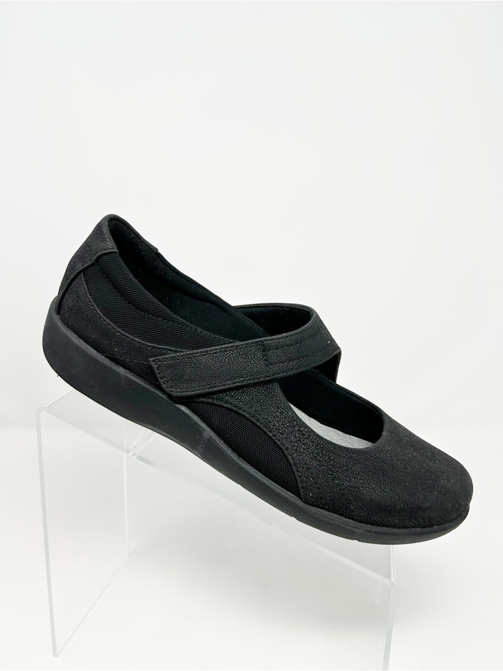 Clarks Cloudsteppers Sillian Bella Womens Mary Jane Flats Black Size 9.5 Wide